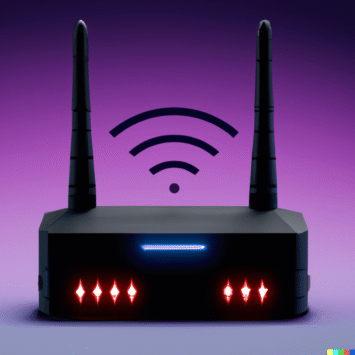 A-cyberpunk-wifi-router-with-a-face-with-lots-of-security